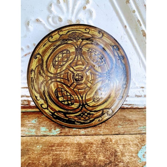 Vintage Japanese Pottery Tea Trivet Artist Signed
